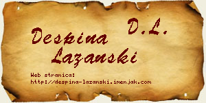 Despina Lazanski vizit kartica